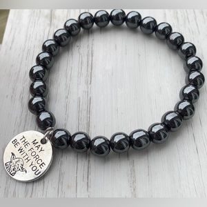 Star wars Beaded gemstone charm Bracelet